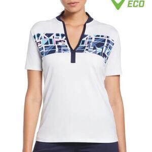 Womens Swing Tech™ Engineered Print Golf Polo